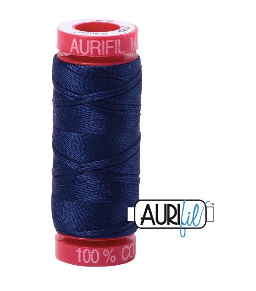 Aurifil Cotton Thread — Dark Navy 2784 — Small 12wt