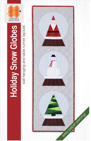 Holiday Snow Globes - A wall hanging or table runner