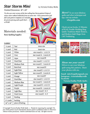 Mini Star Storm Pattern by Victoria Findlay Wolfe
