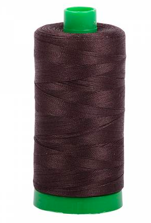 Aurifil Cotton Thread — Very Dark Bark 1130 — Medium 40wt