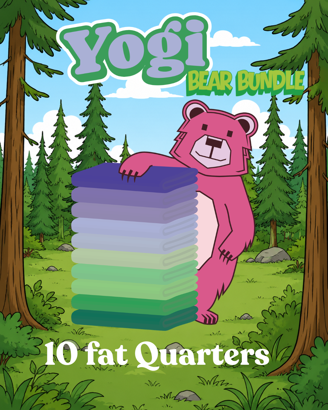 Yogi Bear - Fat Quarter Bundle (10FQs) - Quilt Canada Winnipeg 2026 by Robert Kaufman, Solid Fabric