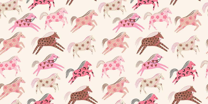 Wild Ain't For Tamin' in Cream from Pink Pony Club by Dear Stella Designs