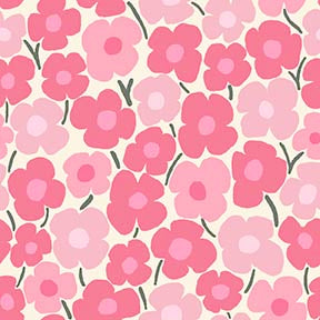 Flower Power in Cream from Pink Pony Club by Dear Stella Designs