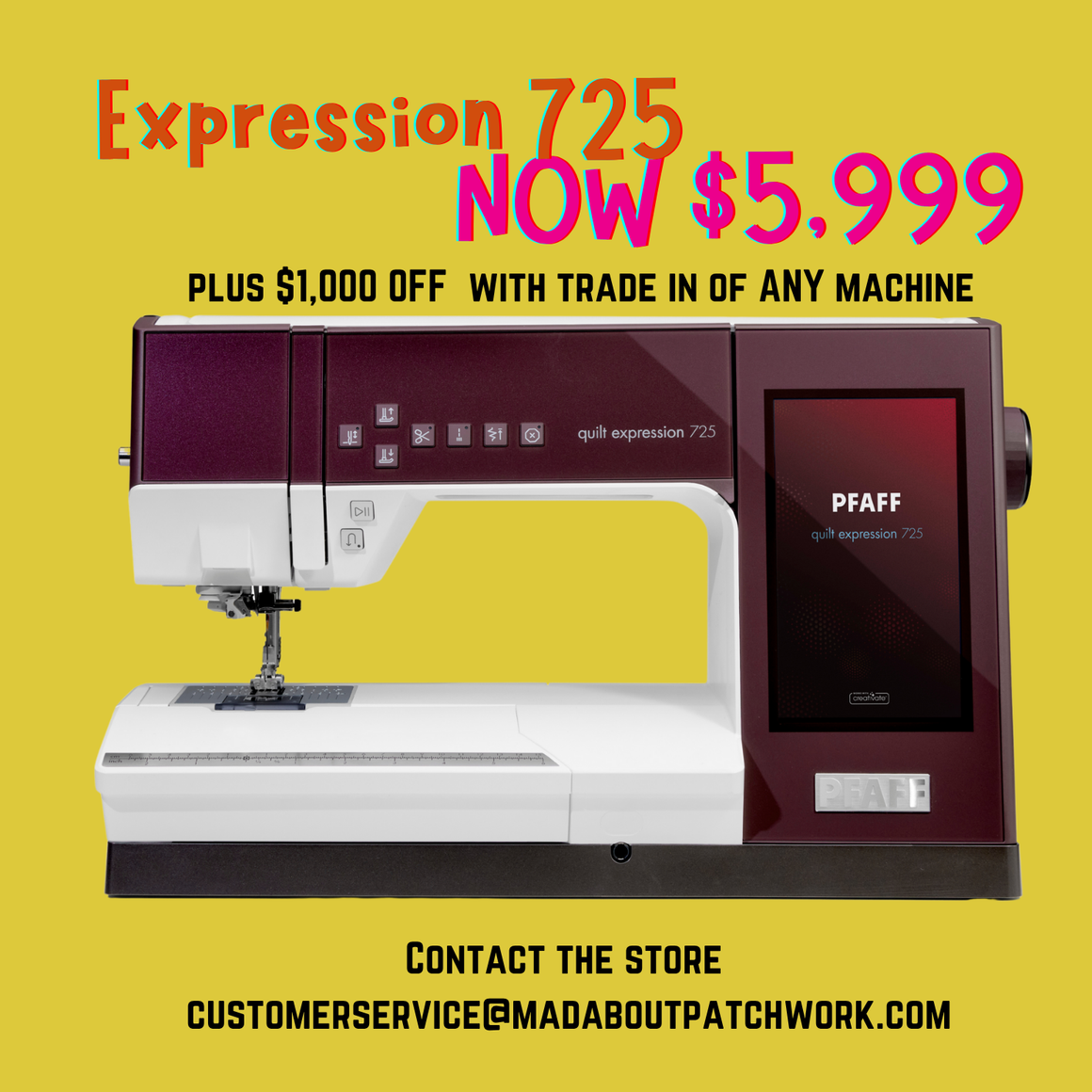 PFAFF® quilt expression™ 725 Sewing Machine