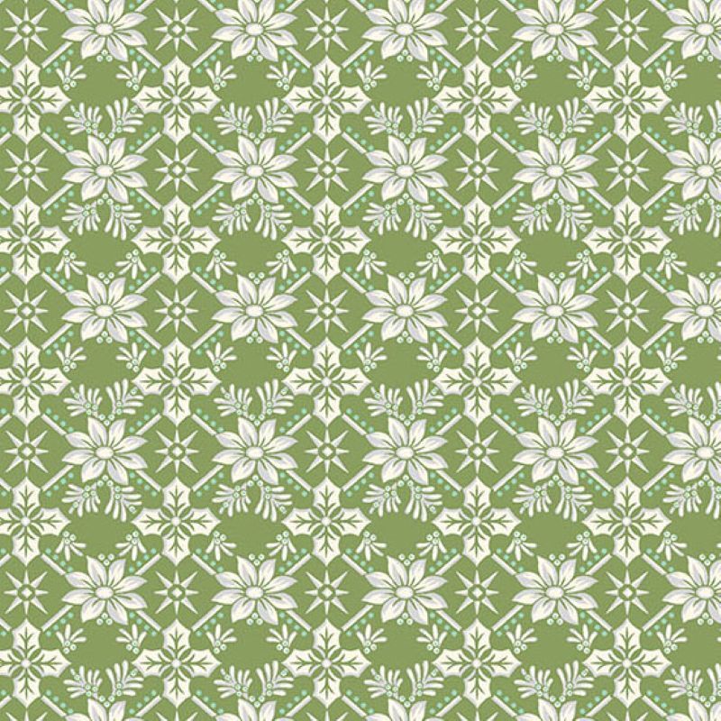 Winter Foliage in Green Sugarberry for Andover Fabrics