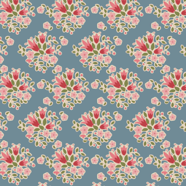 Creating Memories Summer Lulu Blue Fabric by Tilda Fabrics