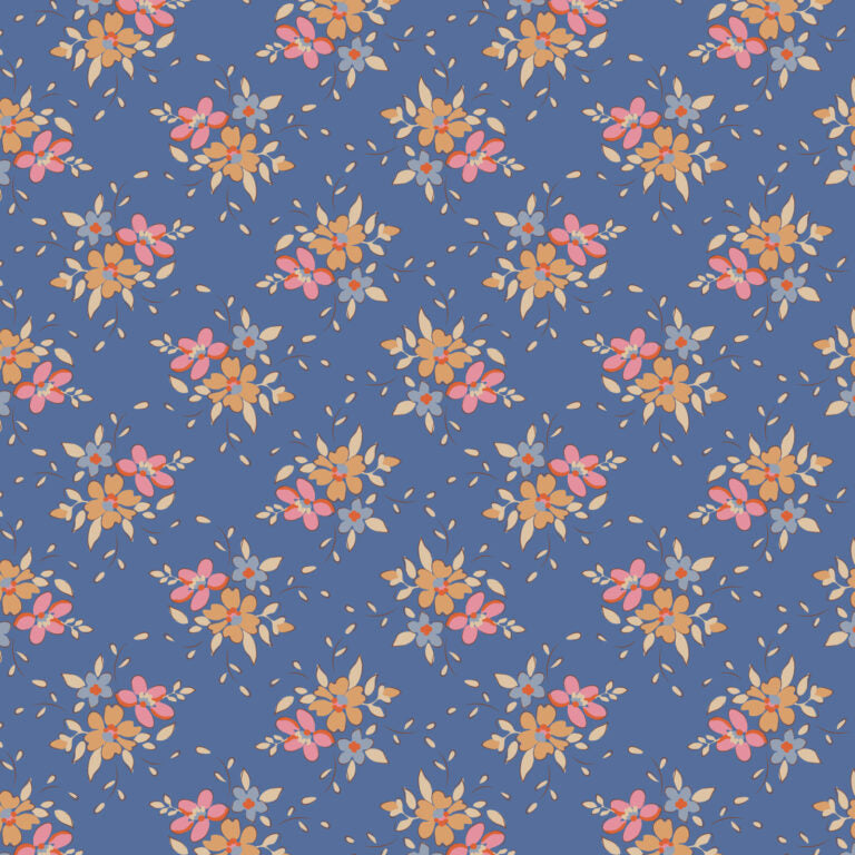 Creating Memories Summer Frida Blue Fabric by Tilda Fabrics