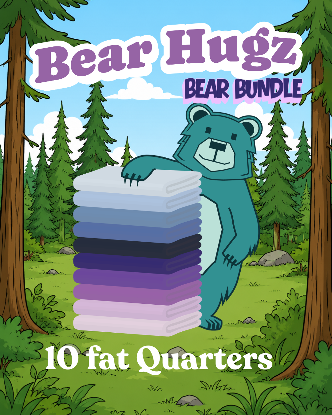 Bear Hugz - Fat Quarter Bundle (10FQs) - Quilt Canada Winnipeg 2026 by Robert Kaufman, Solid Fabric