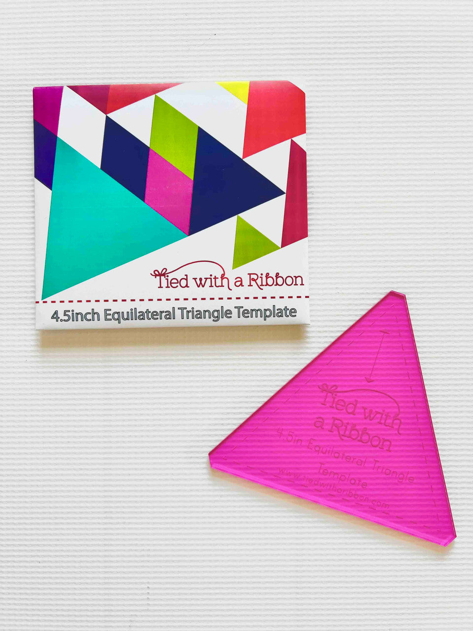 4.5" Equilateral Triangle Template by Tied with a Ribbon