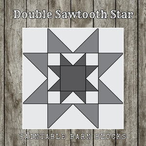 Double Sawtooth Star - Traditional || Barn Block ||