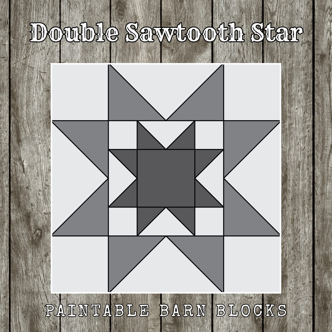 Double Sawtooth Star - Traditional || Barn Block ||