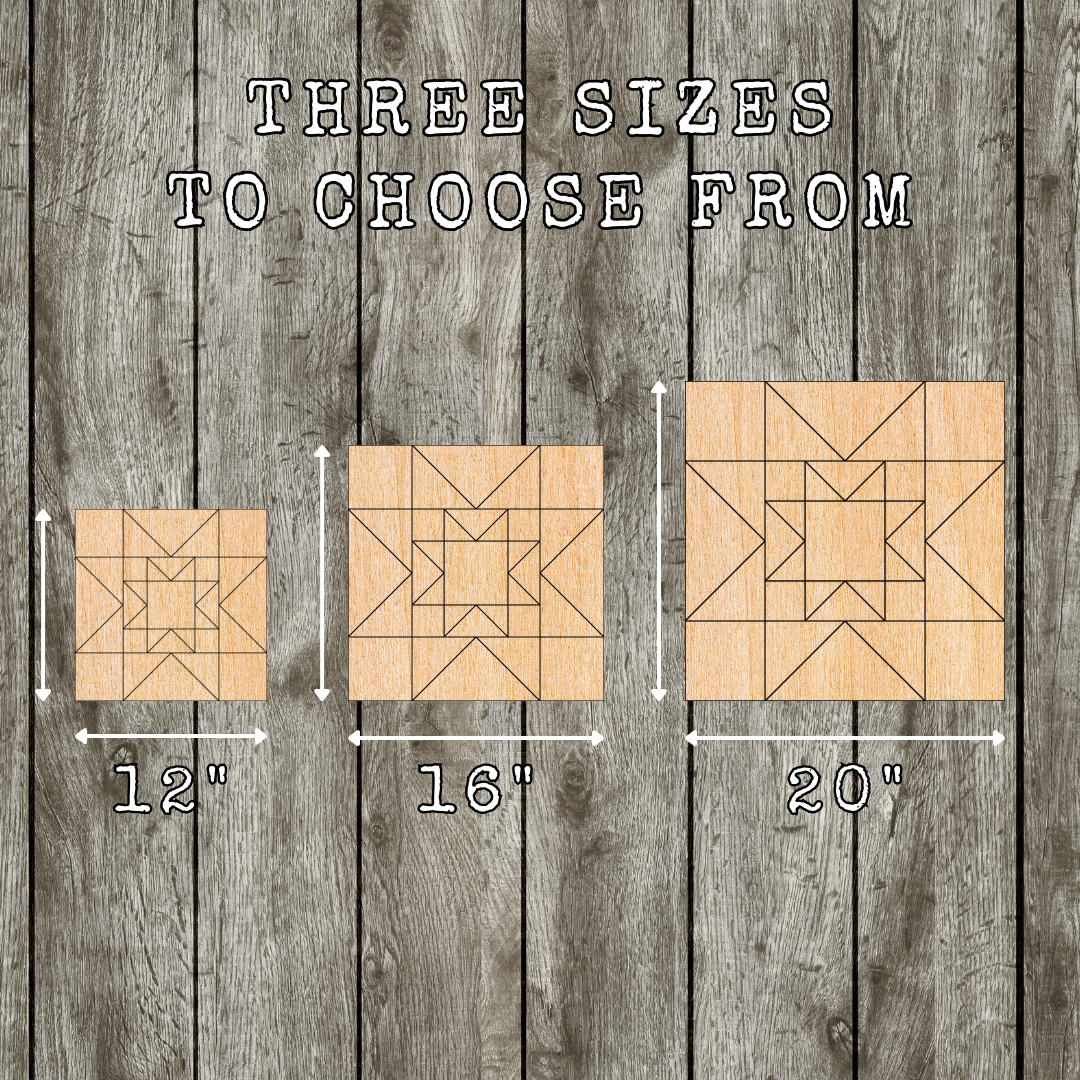 Double Sawtooth Star - Traditional || Barn Block ||