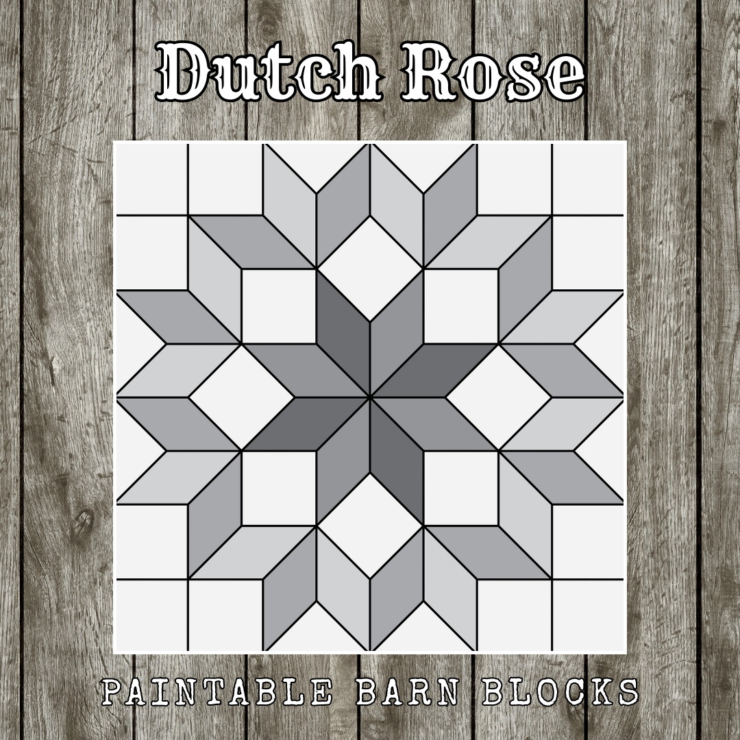 Dutch Rose - Traditional || Barn Block ||