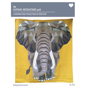 The Elephant Abstractions Quilt Foundation Paper Piecing Project by Violet Craft