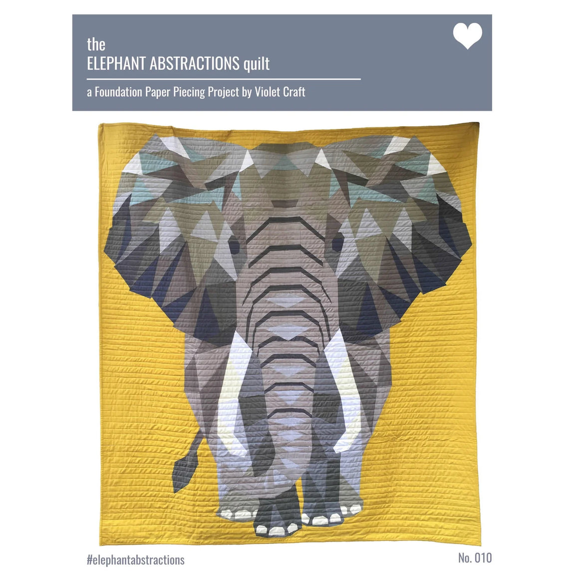 The Elephant Abstractions Quilt Foundation Paper Piecing Project by Violet Craft