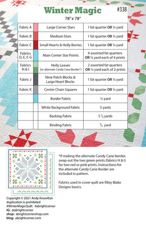 Winter Magic Quilt Pattern by A Bright Corner