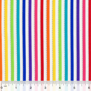 Be Colorful - Stripe White Rainbow Metallic