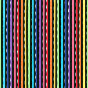 Be Colorful - Stripe Black Rainbow Metallic