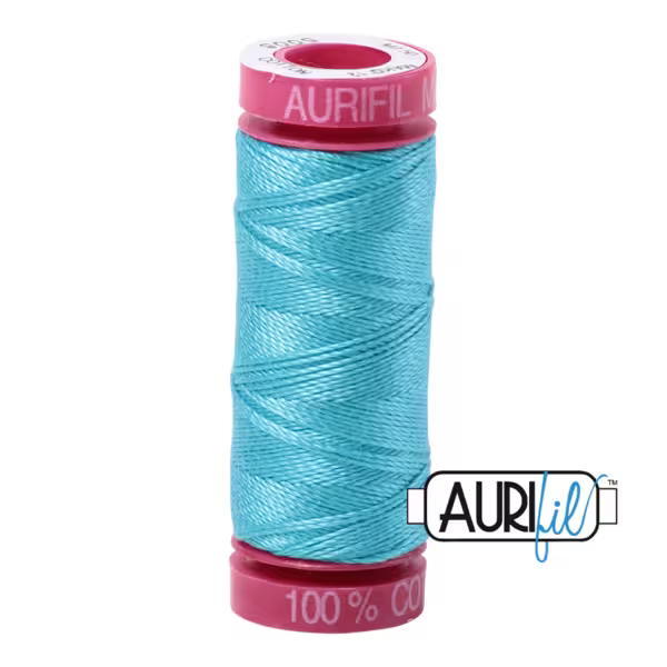 Aurifil Cotton Thread — Bright Turquoise 5005 — Small 12wt