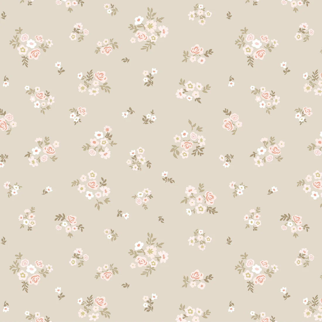 Briar Rose in Sage from Primrose & Parsley by Michal Marko for Poppie Cotton, Designer Fabric