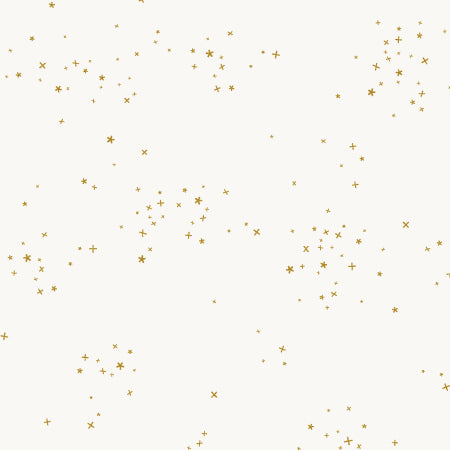 Freckles in Cloud White Metallic from Cotton + Steel Basics