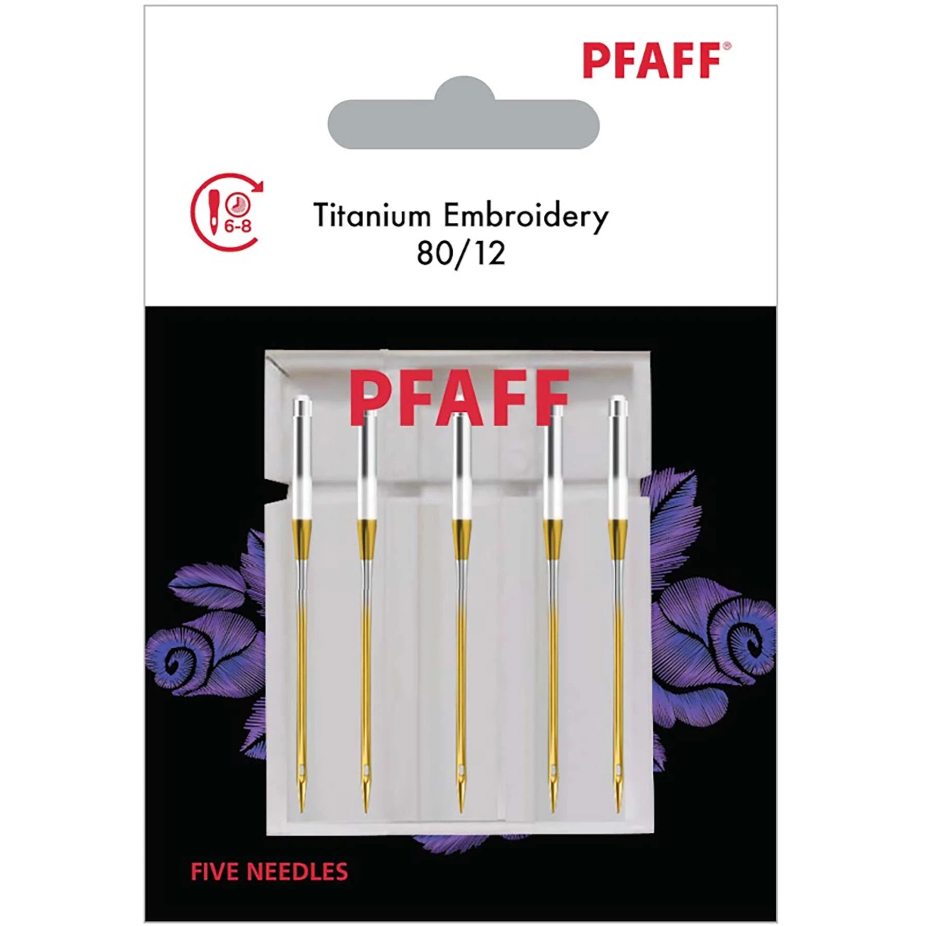 PFAFF Titanium Embroidery Needles 5-Pack