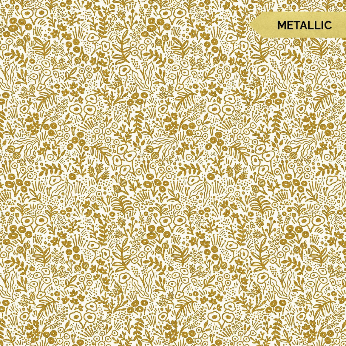 Tapestry Lace in Gold Metallic  by Rifle Paper Co. for Cotton + Steel