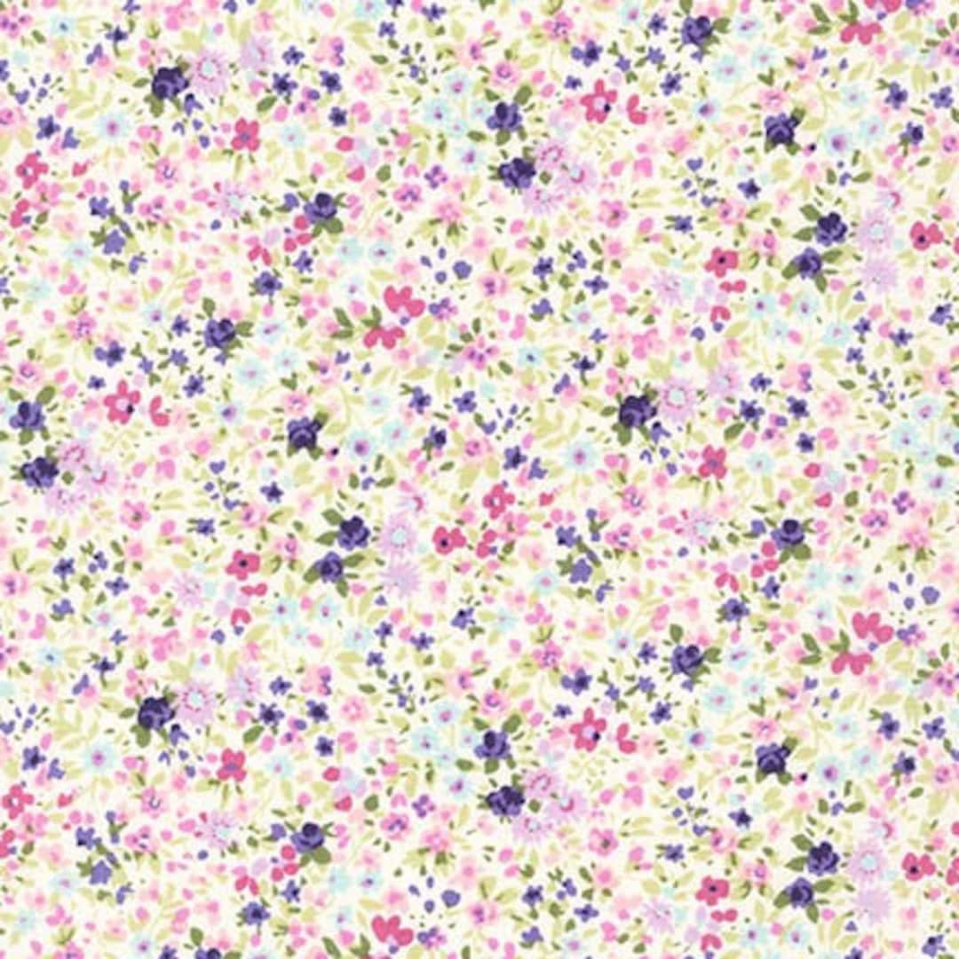 Spring Floral in Purple  - Petite Garden for Sevenberry Fabrics
