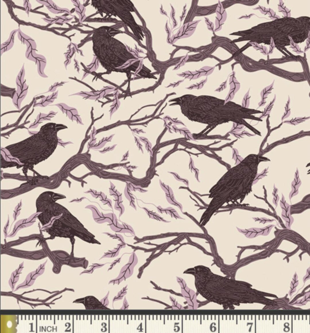 Ravens Twilight, for Ghostly & Haunted for Art Gallery Fabrics