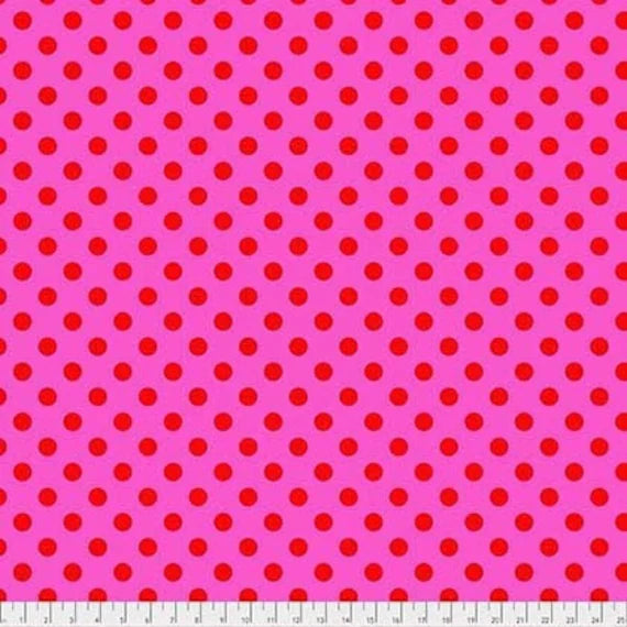 Pom Poms in Peony for True Colors for Tula Pink for Free Spirit Fabrics