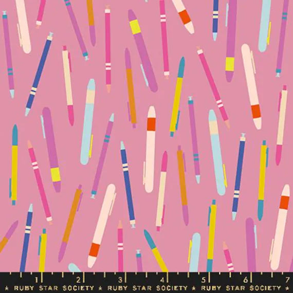 Do You Have A Pen in Plum - Salutations by Rashida Coleman-Hale by Ruby Star Society for Moda Fabrics