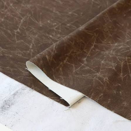 REMNANT || 32" x 56" || Faux Waxed Duck Canvas in Brown