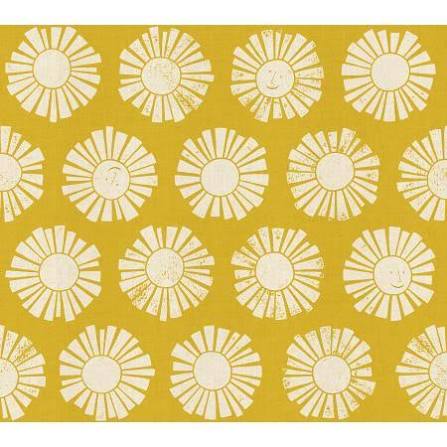 By The Seaside - Sunshine - Golden Unbleached Fabric by Loes Van Oosten for Cotton + Steel