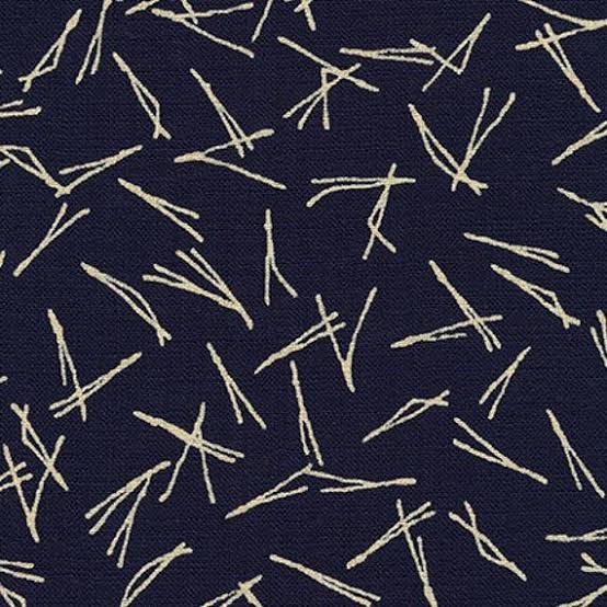 Pine Needles on Navy from Sevenberry Fabrics