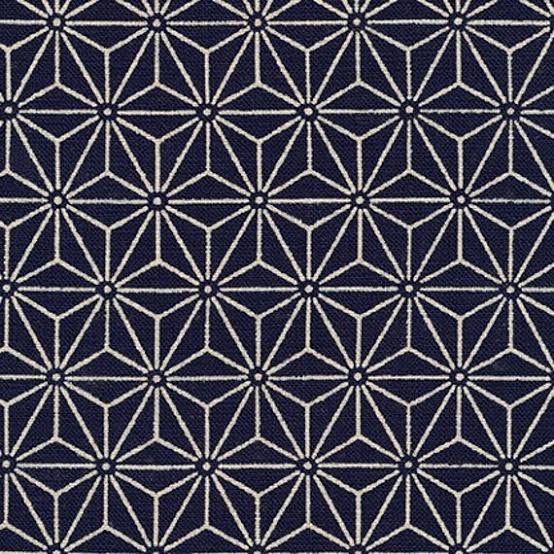 6 Point Star on Navy from Sevenberry Fabrics