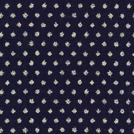 Small Scale Hashtag on Indigo  on Navy from Sevenberry Fabrics