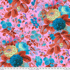 Gradi Floral in Lavender by Kaffe Fassett for Free Spirit