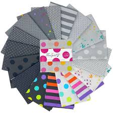 Tula Pink Graywork Mini Charm PACK by Free Spirit Fabrics, Designer Precut