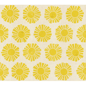 By The Seaside - Sunshine - Yellow Unbleached Fabric by Loes Van Oosten for Cotton + Steel
