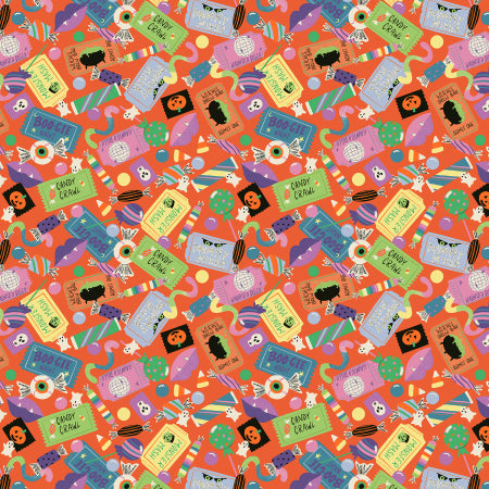 All Tricks and No Treats from Monster Block Party by Meadow Street Studio for Cotton + Steel, Designer Fabric