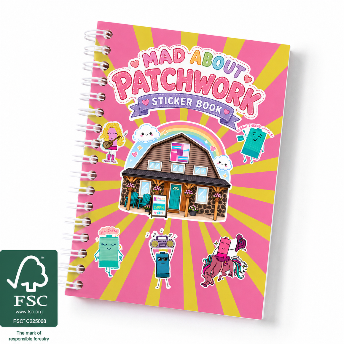 Mad About Patchwork - Reusable Sticker Book, Fun Stuff