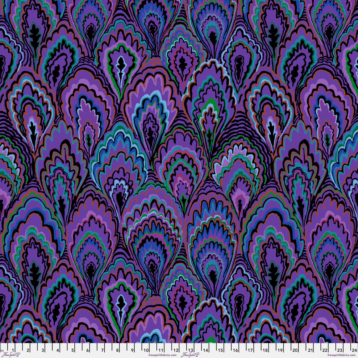 Marble Scallops in Purple by Kaffe Fassett for Free Spirit