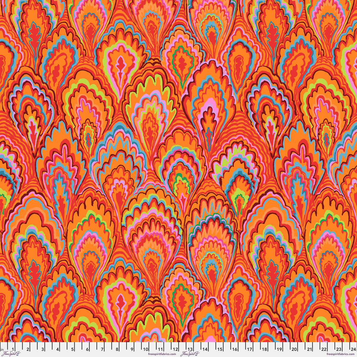 Marble Scallops in Red by Kaffe Fassett for Free Spirit
