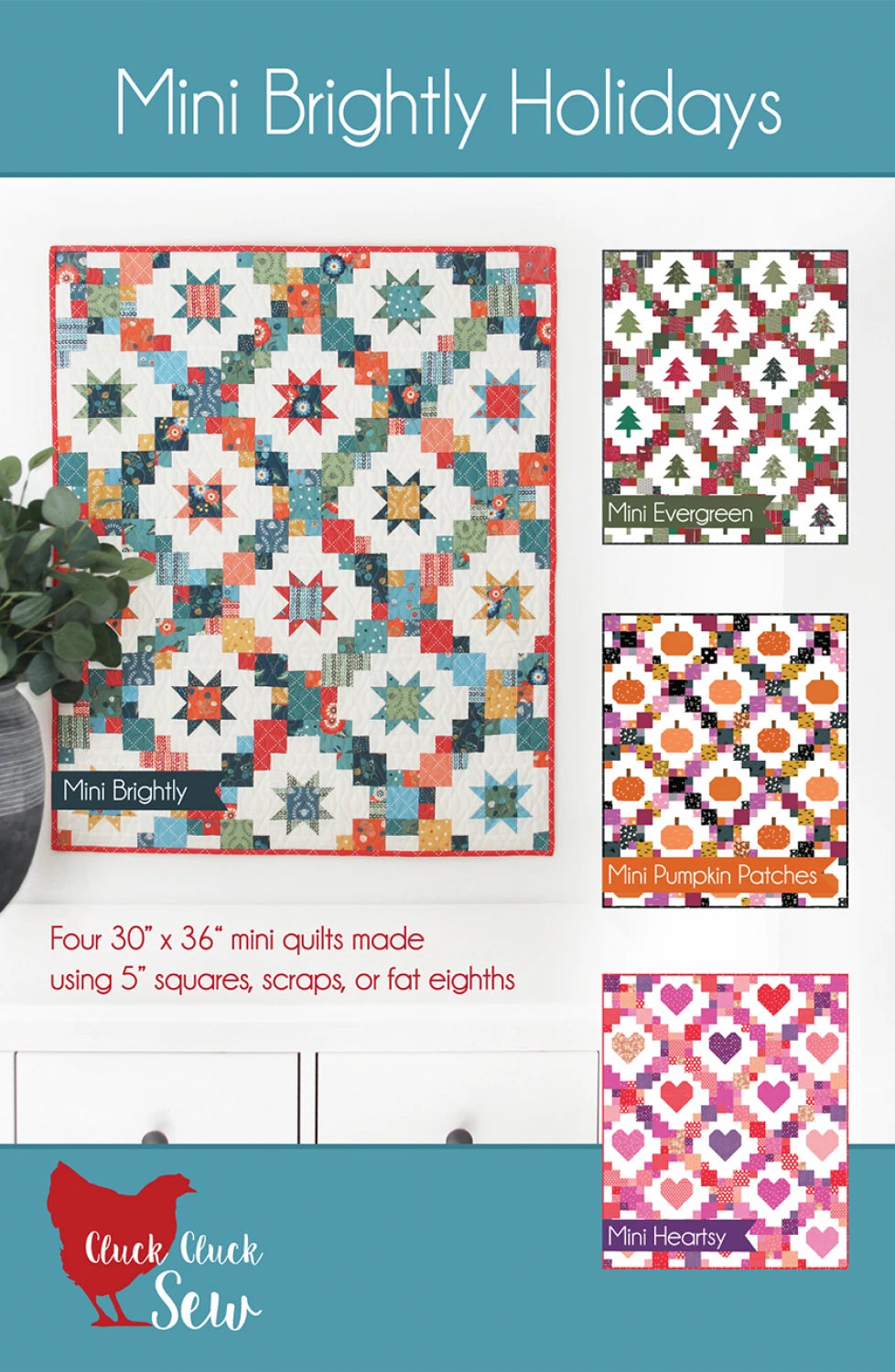 Mini Brightly Holidays by Cluck Cluck Sew, Pattern – view 2