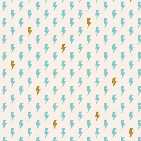 East Coast - Hot Strike - Partly Cloudy Metallic Fabric for Cotton and Steel