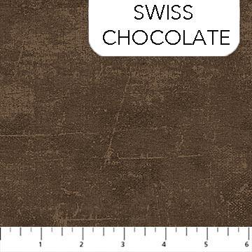 Swiss Chocolate - Canvas Texture - 9030-35 by Northcott, Designer Fabric