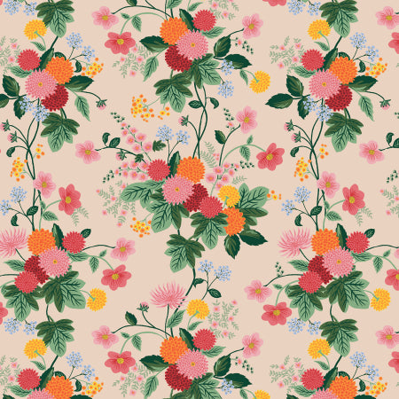 Dahlia in Blush - Dahlia by Rifle Paper Co. for Cotton + Steel