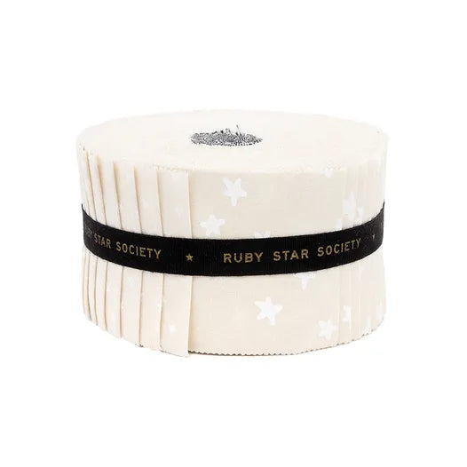New White on Natural Starry Jelly Roll Alexia Abegg for Ruby Star Society
