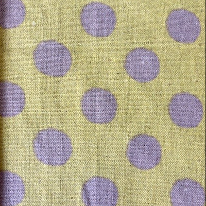 Dots in Citron/Taupe || CANVAS || from Sevenberry Fabrics by Robert Kaufman Fabrics, Specialty Fabric