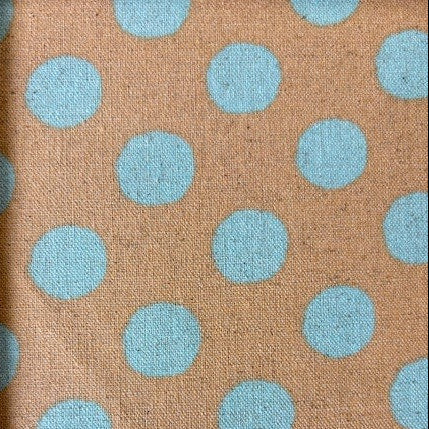 Dots in Pecan/Sky || CANVAS || from Sevenberry Fabrics by Robert Kaufman Fabrics, Specialty Fabric